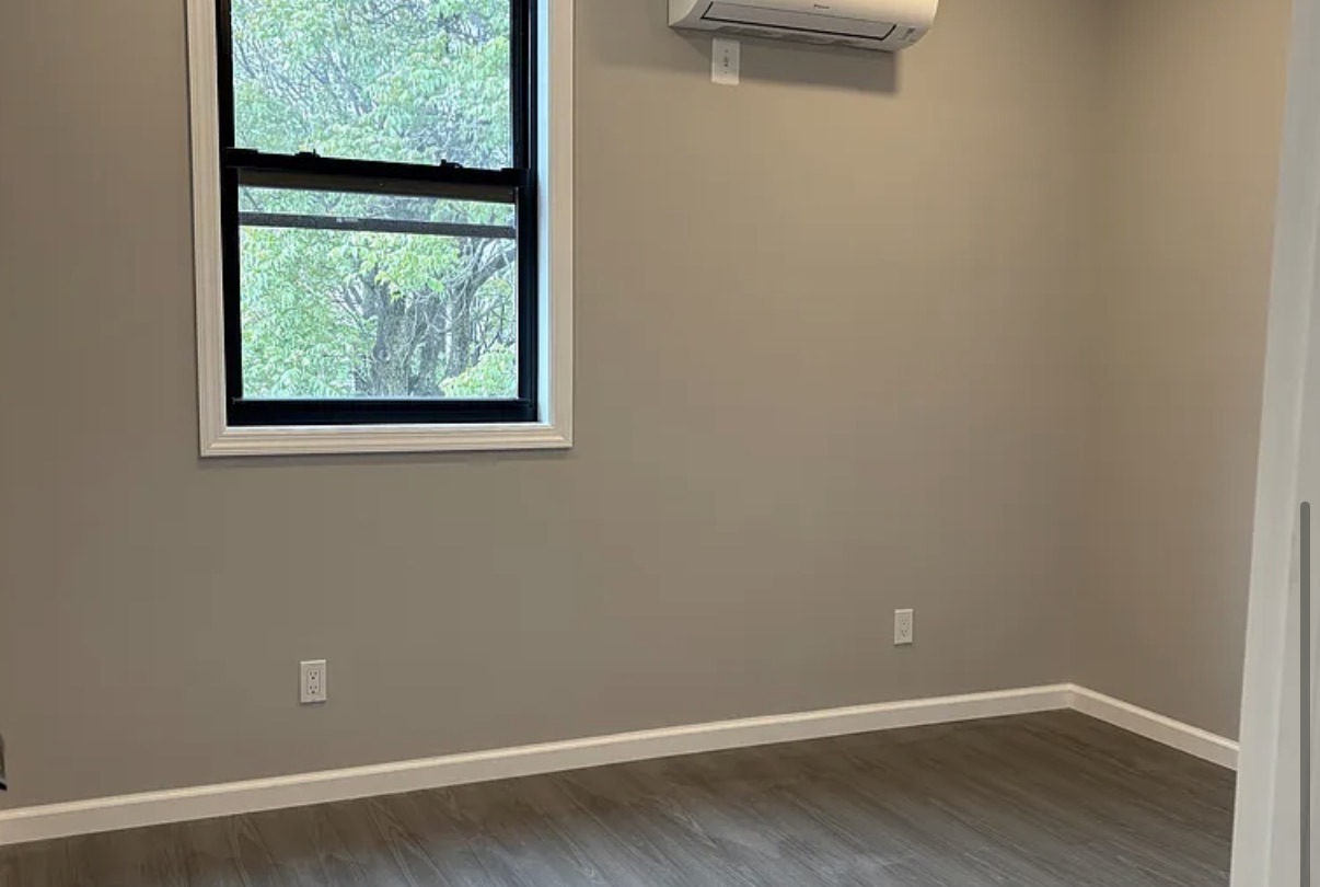 Renovated interior room at 71 Franklin Street